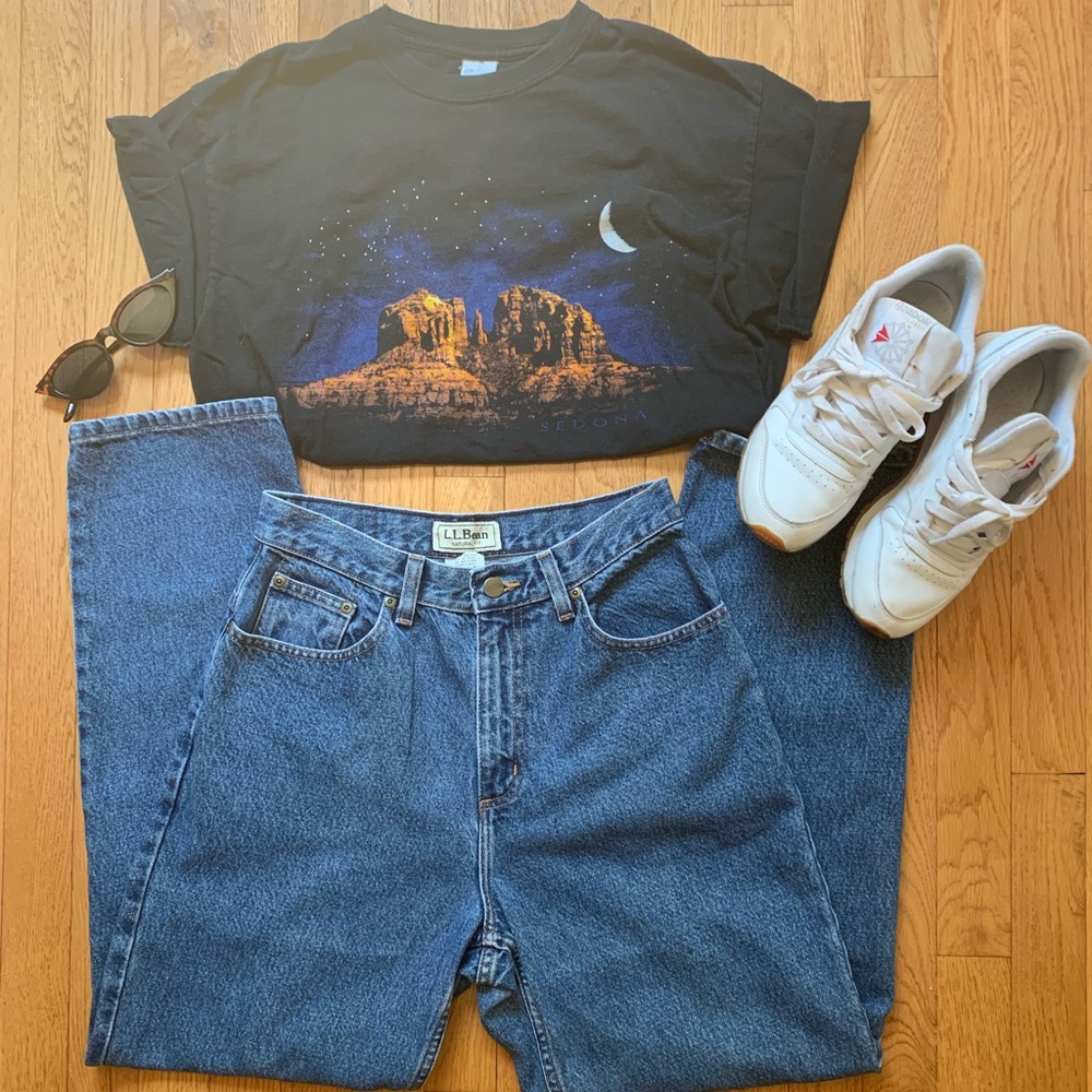 vintage LL Bean high waisted mom jeans